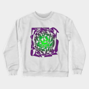 Abstract Geometry - White and Purple Crewneck Sweatshirt
